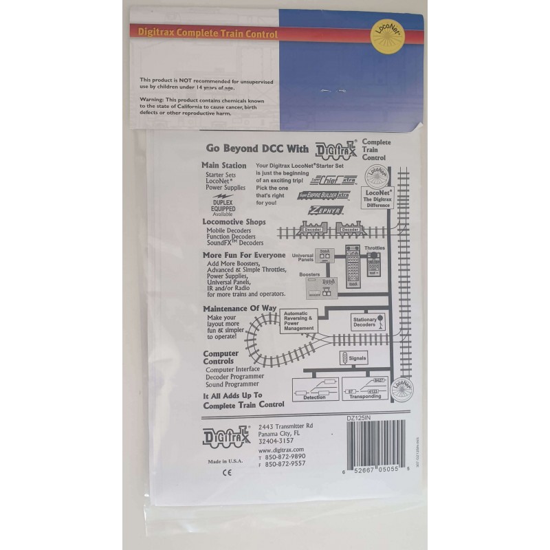 Décodeur Digitrax DZ146PS DCC – 4 Fonctions – NEM 8 Broches – Z N HO – Neuf